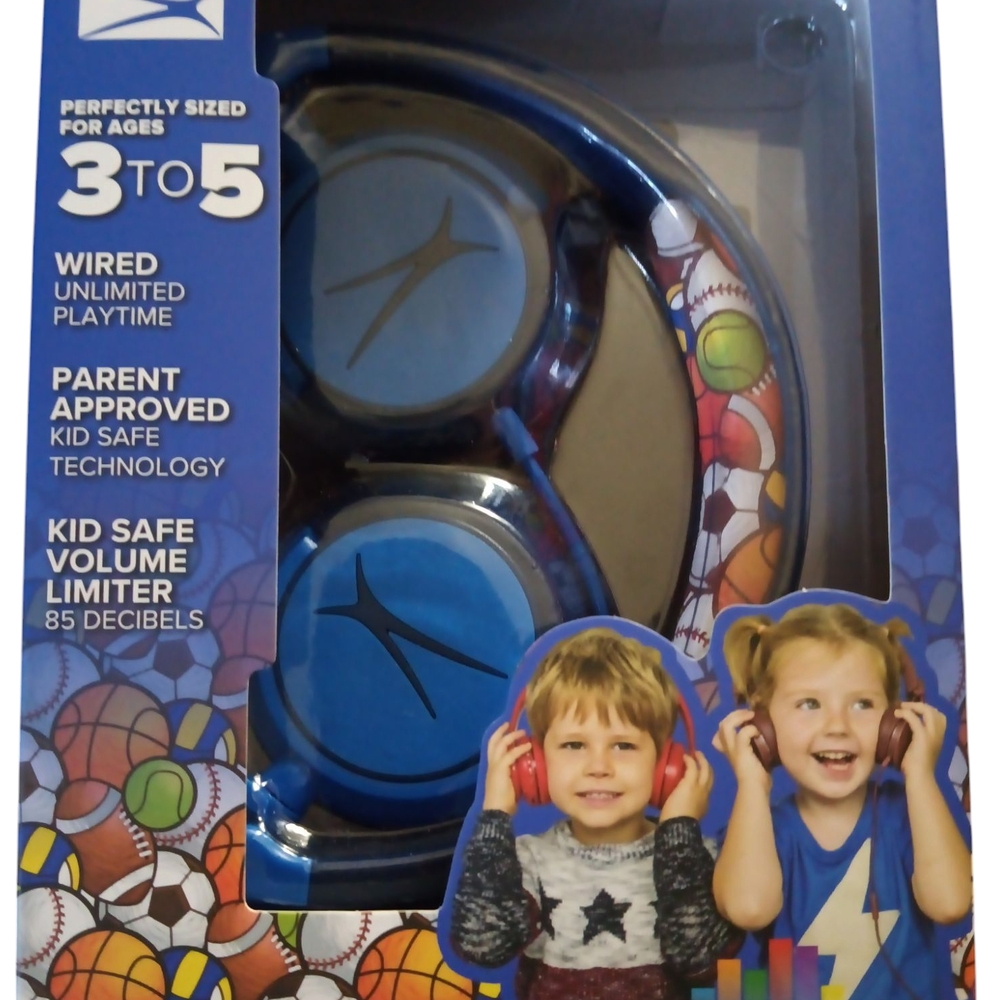 Kids Blue Wired Headphones